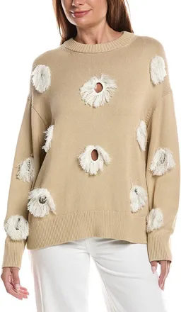Lafayette 148 New York Feather Fringe Sweater