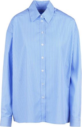 ottod'Ame Shirts, female, Blue, Size: M Striped Cotton Shirt