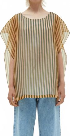 Christian Wijnants Tamati Top In Peach Stripes