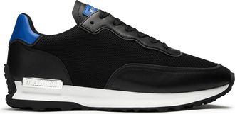 Mallet Footwear Mens Caledonian Trainers in Black Leather - Size UK 5