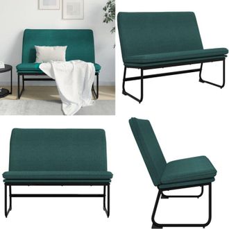 vidaXL Panca Verde Scuro 100x75x76 cm in Tessuto - Seduta confortevole - Panca in tessuto