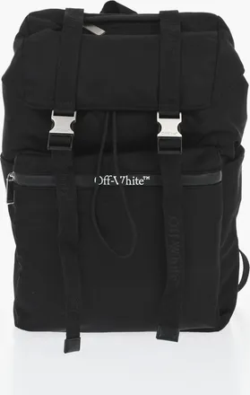 Off-white Nylon Backpack OUTDOOR in Solid Color with Leather Details Off-White