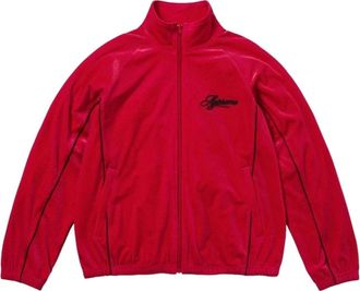 SUPREME SS26 Velour Mesh Track Jacket Red SUP-SS26-121-RED