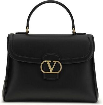Valentino Garavani Black Calf Leather Bos Taurus Womens Handbag