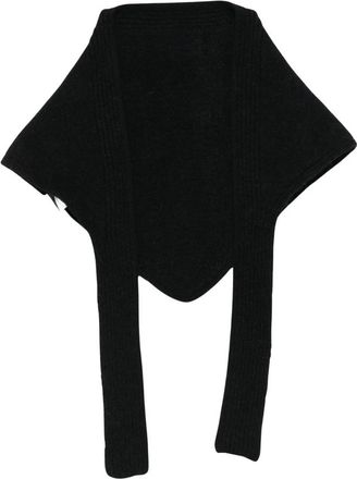 Jacquemus Le Ch&acirc;le Gros Grain Sjaal - Dames - Wintersjaals - Zwart - ONE Size - Wol - Accessoires