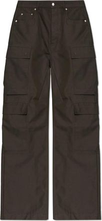 Rick Owens Geth Cargo Pants - Heren - Wijde Broeken - Bruin - W32 - Katoen - Broeken