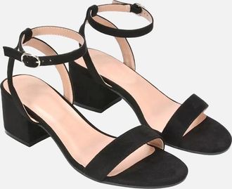 XY London Womens XY London Womens/Ladies Gemma Strappy Low Block Heel Sandals - Black - Size: 4