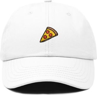 Dalix Pizza Slice Embroidered Dad Hat in White at Nordstrom