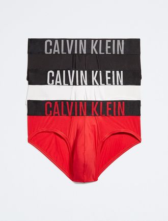 Calvin Klein Mens Intense Power Micro 3 Pack Hip Brief - Multi - XL