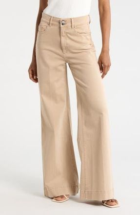 DL1961 Hepburn High Waist Wide Leg Jeans in Oat at Nordstrom Rack, Size 28