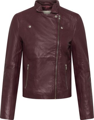 Part Two Leren jas FrancesPW Casual fit bordo