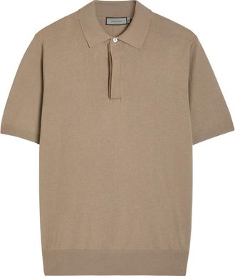 Canali Knit Polo Shirt - Stone - 54 (IT54 / Xxl)