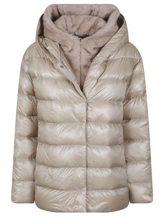 Herno Glossy Quilted Plush-Lined Padded Down Jacket