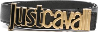 Just Cavalli logo-buckle leather belt - women - Calf Leather - 100 - Black