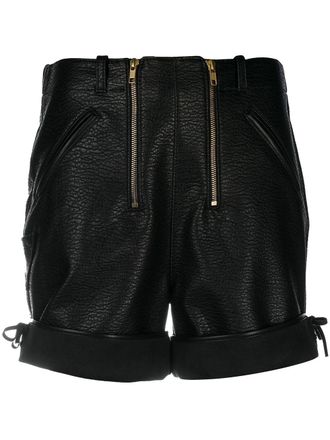 Philosophy di Lorenzo Serafini front zipped shorts - women - Polyester/Polyurethane - 40 - Black