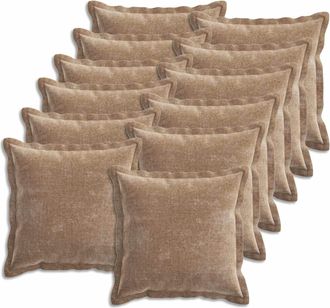 vidaXL Funda De Almohada 12 Uds. Houten Marr&oacute;n 40 X 40 Cm Vidaxl