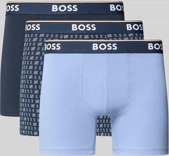 HUGO BOSS Boxershorts aus Baumwoll-Mix im 3er-Pack Modell BOXER BRIEF in Blau, Größe XXL