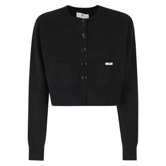 Elisabetta Franchi Truien & Vesten, Dames, Zwart, M, Cardigans
