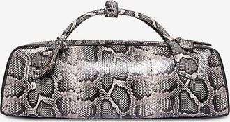 Alaia Rechteckige Clutch aus Schlangenleder-Optik Le Teckel