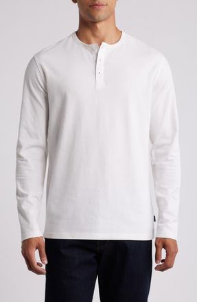 Stone Rose Cotton Blend Slub Piqué Henley in White at Nordstrom, Size Xxx-Large