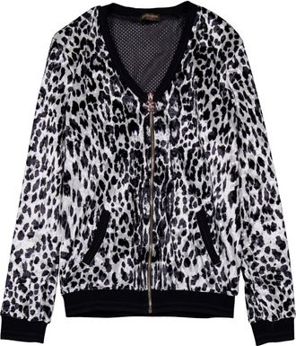 Roberto Cavalli Leopard-Print Jacket, Brand Size 38 ( US Size 4 )