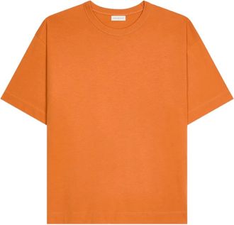 Dries Van Noten T-shirt girocollo in cotone - Arancione