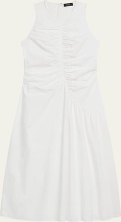 Theory Asymmetric Ruched Tank Dress