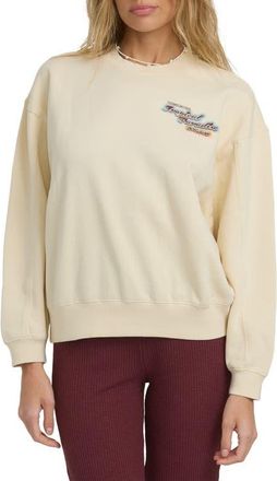 Billabong Raise Blaze Kendal Crewneck Sweatshirt in White Cap at Nordstrom, Size X-Large