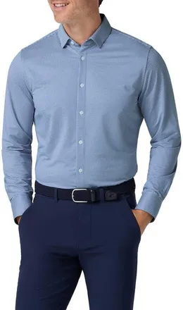 Mizzen+Main Halyard Trim Fit Gingham Button-Up Shirt in Navy Peter Gingham at Nordstrom, Size Xx-Large