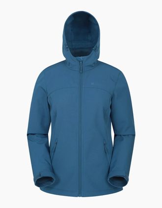 Mountain Warehouse Womens Mountain Warehouse Womens/Ladies Exodus Water Resistant Soft Shell Jacket - Blue - Size: 18