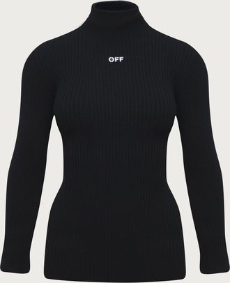 Off-white Mens Off White Off Knit T Nck in Black - Multicolour - Size X-Large