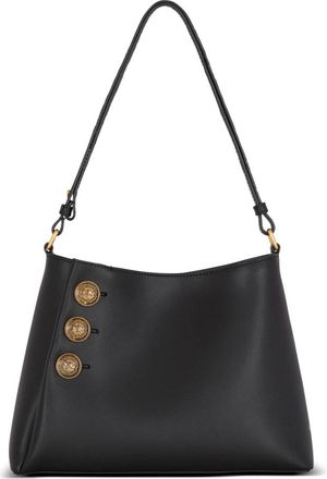Balmain Embl&egrave;me Schoudertas - Dames - Schoudertassen - Zwart - ONE Size - Leer - Tassen