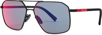Prada Aviator-style Sunglasses - Black - One Size