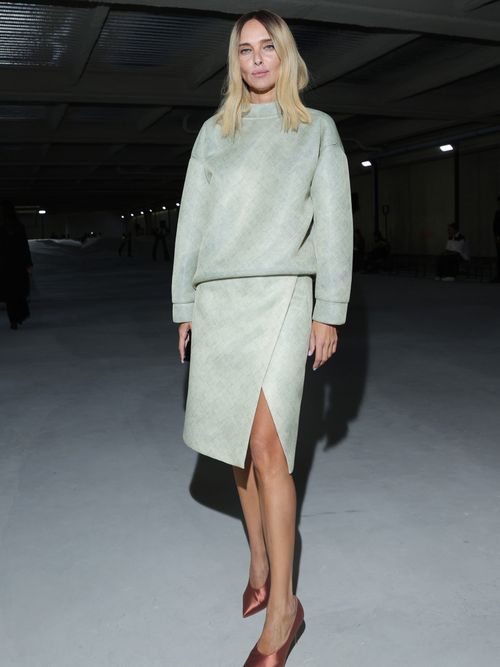 Candela Pelizza attends the Philosophy Di Lorenzo Serafini fashion show during the Milan Womenswear Spring/Summer 2025 on September 19, 2024 in Milan, Italy.