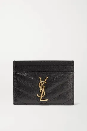 Ysl card holder black sale