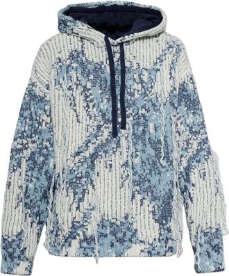 Laneus Hoodie Over in Jacquard - Heren - Hoodies - Veelkleurig - L - Katoen - Hoodies & sweatvesten