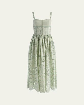 Alice & Olivia Anya Embroidered Maxi Dress