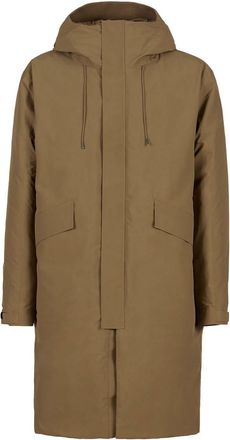C.P. Company Mens Micro Hooded Down Parka Jacket in Beige - Size Medium