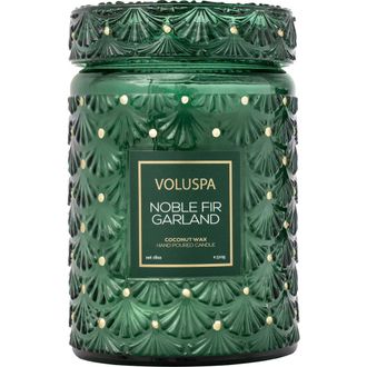 Voluspa Noble Fir Large Jar Candle in Green at Nordstrom, Size 18