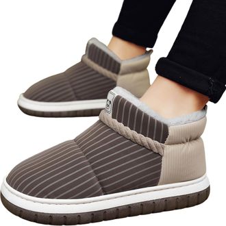 Generic 2026 Mens Slippers Men Autumn and Winter Pattern Fashion Couple Style Solid Color Thick Sole Thickened Warm Comfortable Shoes (Khaki, 5)