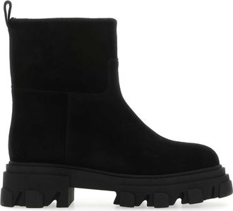 Gia Couture Black Suede Ankle Boots