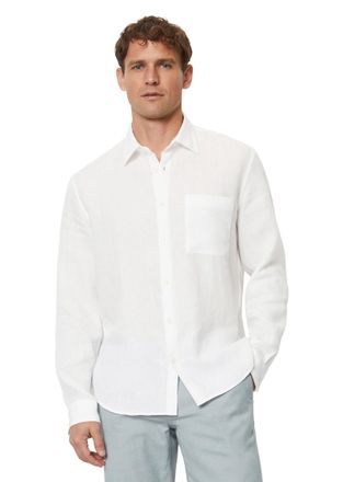Marc O'Polo Leinenhemd MARC OPOLO, Herren, Gr. XXL, N-Gr, weiss (wei&szlig;), Web, Obermaterial: 100% Leinen, Manschette, Hemden Leinenhemd, im klassisch cleanen Look