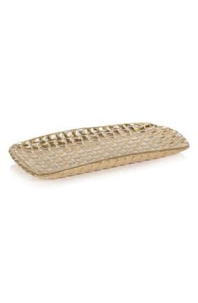 Zodax Braided Rectangular Serving Tray in Gold at Nordstrom Rack