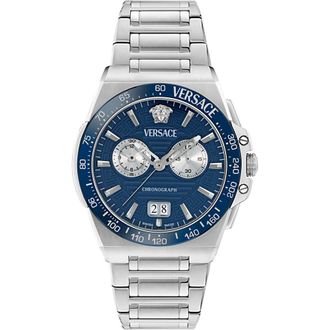 Versace Greca Reaction Chronograph Bracelet Watch, 43mm in Steel at Nordstrom