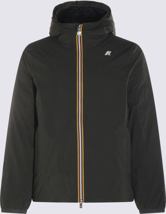 K-Way Coats Green Blackish-Blue Depth-Uomo