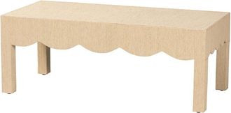 Baxton Studio Mason Natural Grasscloth Coffee Table