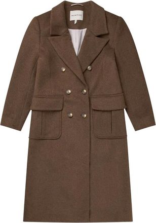 Munthe Jassen, Dames, Bruin, L, Double-Breasted Coat
