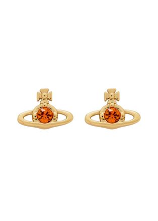 Vivienne Westwood Nano Solitare orb Earrings - Orange - One Size