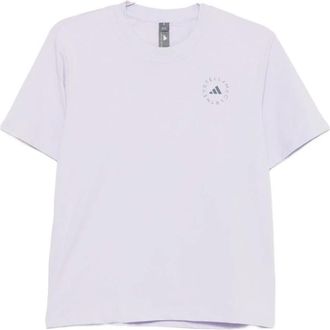 adidas by Stella McCartney Logo Oversized T-Shirt - Dames - Sportshirts - Paars - XS - Katoen - Fitness
