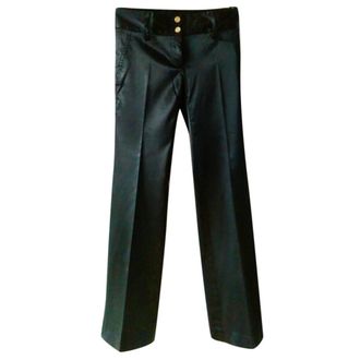 Dolce & Gabbana Satin Stretch Wide Leg Trousers Size S